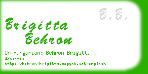 brigitta behron business card